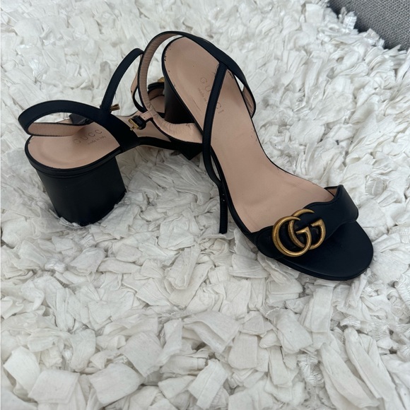 Gucci Marmont High Block Heel Sandals - Picture 1 of 4